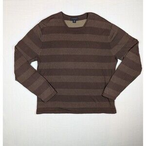 Banana Republic Men’s SweaterXL Brown Stripes Preowned Excellent Condition